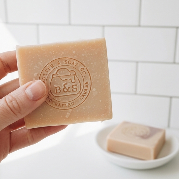 Coconut & Shea Exfoliating Bar- Peach+Pink Salt (Pack of 2) - Picture 3 of 3